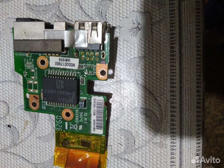 Гнездо юсб и гнездо интернета от ноутбука Toshiba