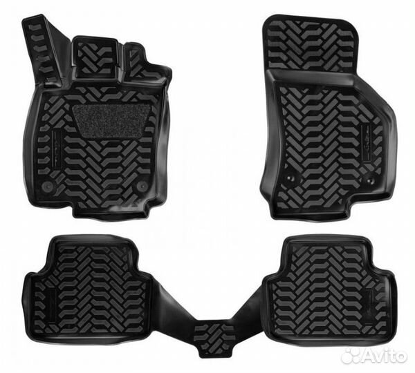Ковры для skoda octavia (a7) (13), 4 шт., (крепеж)