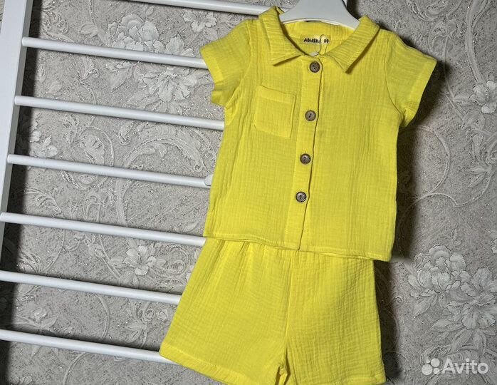 Муслиновый костюм для мальчика 80-98