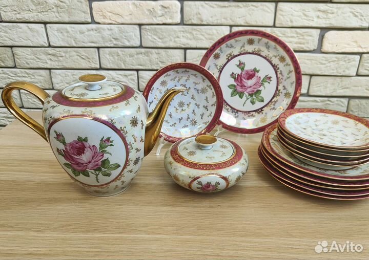 Сервиз чайный Роза Volkstedt гдр можно поштучно