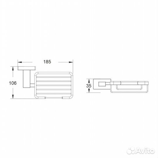 Мыльница belz B90302-1, черный