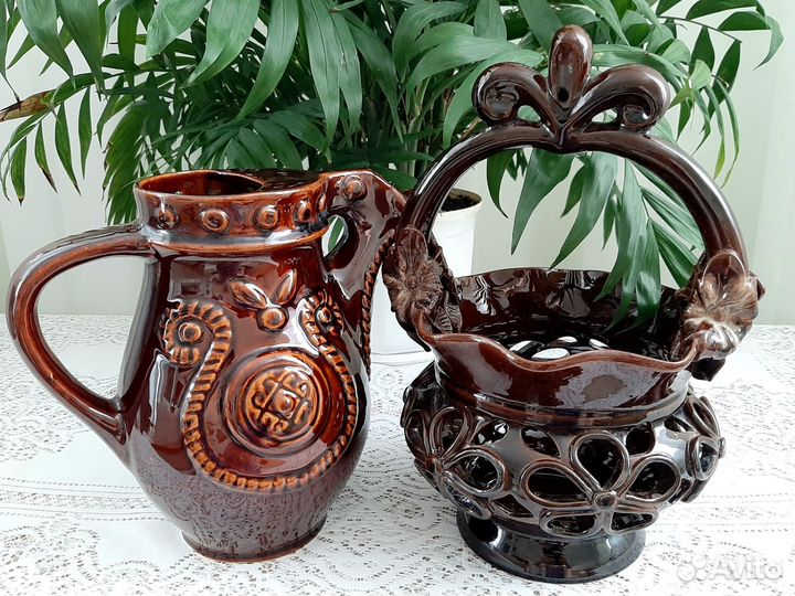 Кувшин Конфетница Ваза Обливная керамика СССР