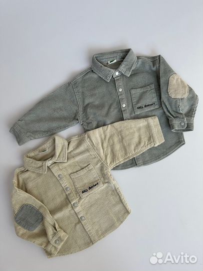 Вельветовая рубашка 86-104