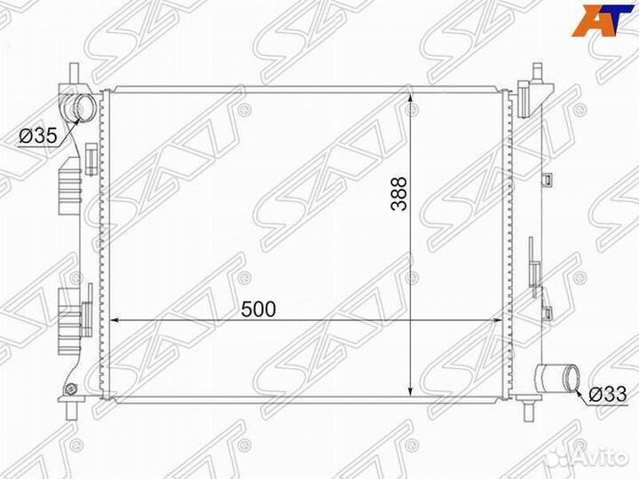 Радиатор на Хендай Солярис 10-17г./Киа Рио 11-17г