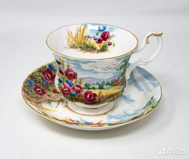 Чайная пара Роял Альберт Пастораль, винтаж