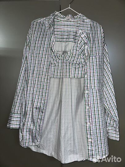 Рубашка + топ Lime в клетку