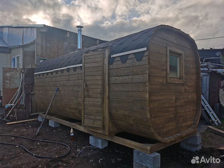 Баня-бочка квадро в наличии