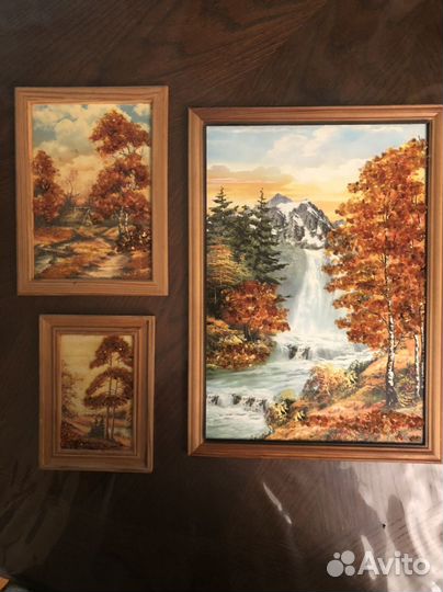 Картина с янтарем