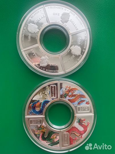 Монеты серебро 9999 конго niue острова кука