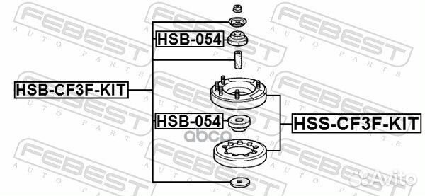 Опора переднего амортизатора ремкомплект hsscf3