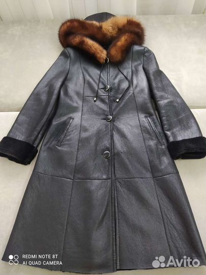 Дубленка натуральная женская длинная 44 46