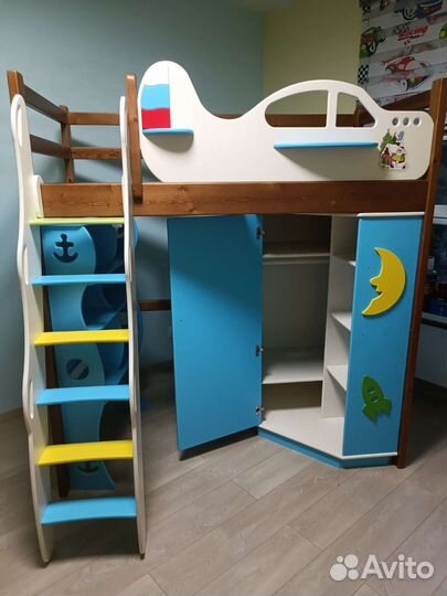 Кровать-чердак Белка дизайн б/у