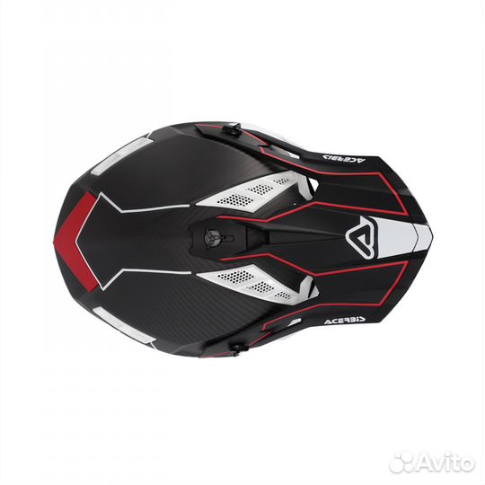 New Шлем Acerbis Steel Carbon black/red V24