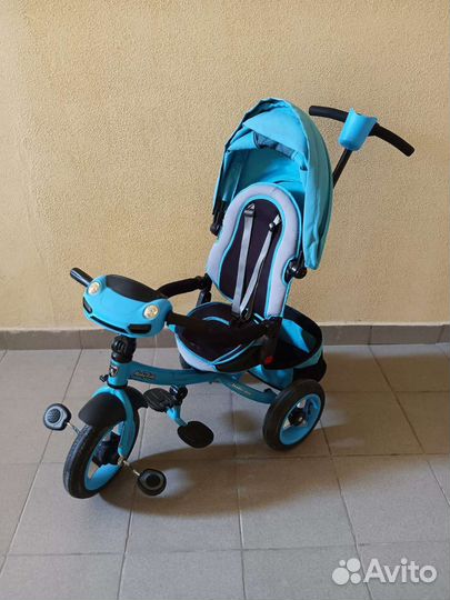 Велосипед коляска с родительской ручкой