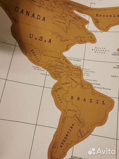 Карта мира стирающаяся и карта - наклейка