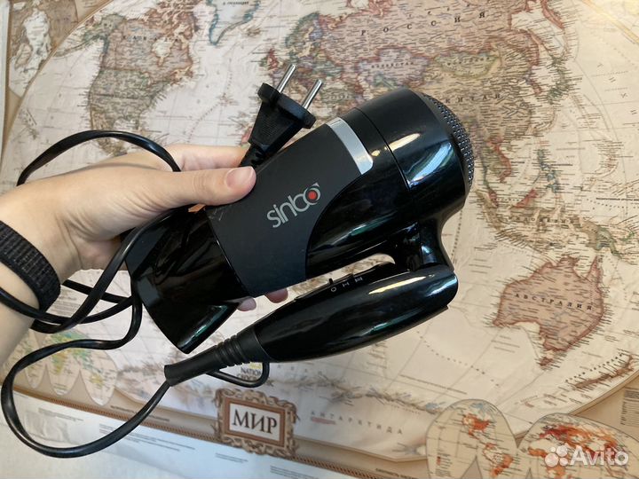 Дорожный фен складной и легкий sinbo