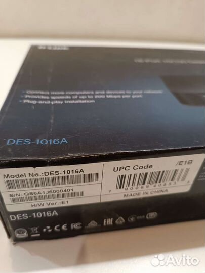 Коммутатор D link DES-1016A