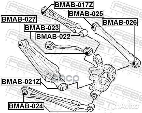 Сайлентблок цапфы зад прав/лев BMW X3 F25