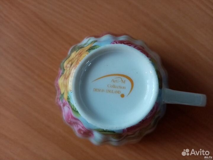 Чайная пара чашка + 2 блюдца + 2 ложечки