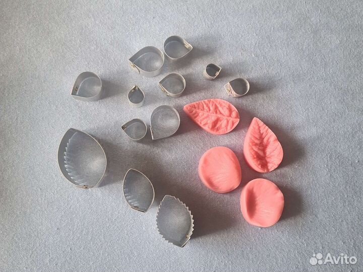 Молд лист розы, лепесток розы