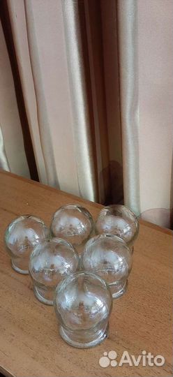 Банки медицинские массажные СССР 6шт