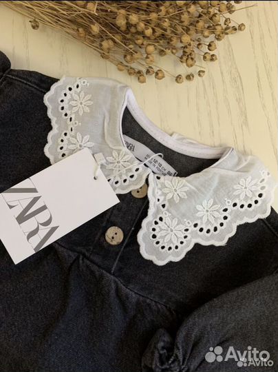 Джинсовое платье zara