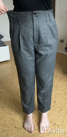 Брюки mango прямые немного зауженные к низу