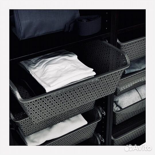 2 новые корзины с резным рисунком 50 x 58 см IKEA