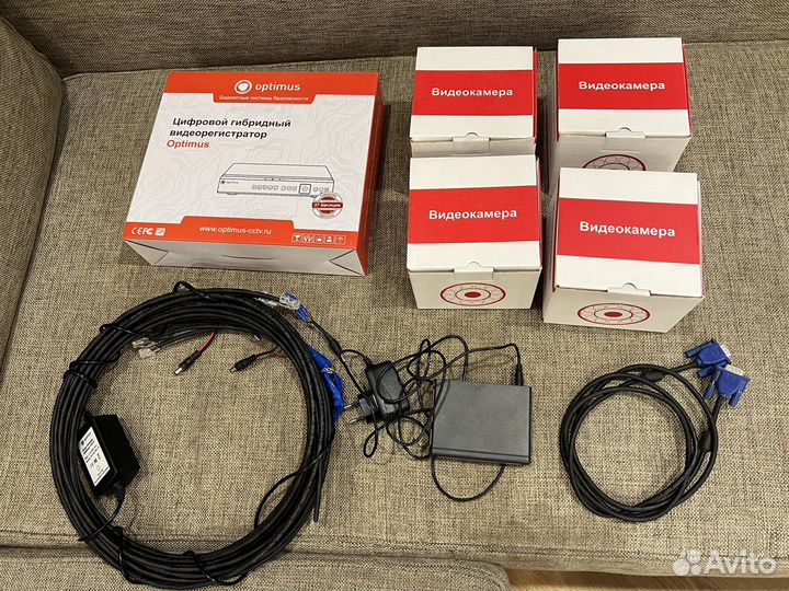 Комплект IP видеонаблюдения 4 камеры 2 мп 1 тб