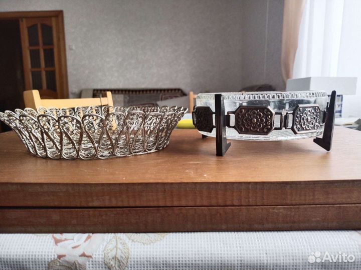 Ваза мельхиоровая скань СССР