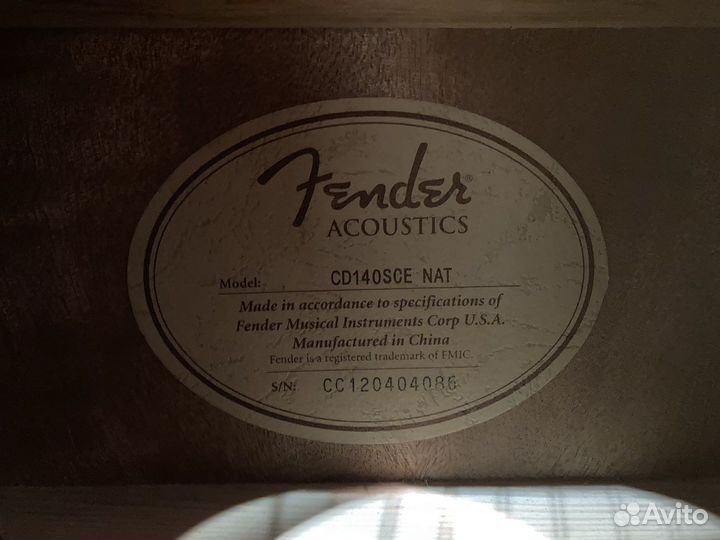 Акустическая гитара Fender