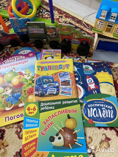 Игрушки, книги, скакалки. Развивающие