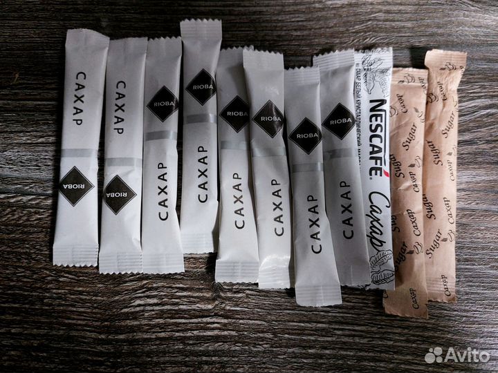 Коллекция пакетиков сахара 21 шт