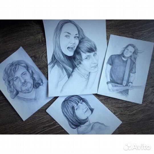 Портреты, рисунки, пейзажи, на заказ по фото