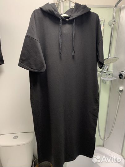 Платье футболка черное Sinsay (One size, L-XL)