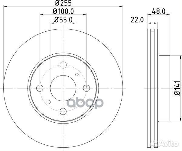 Диск тормозной перед ND1067K nisshinbo