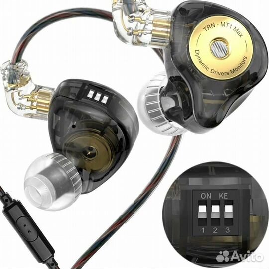 Наушники динамические с микрофоном TRN MT1 MAX