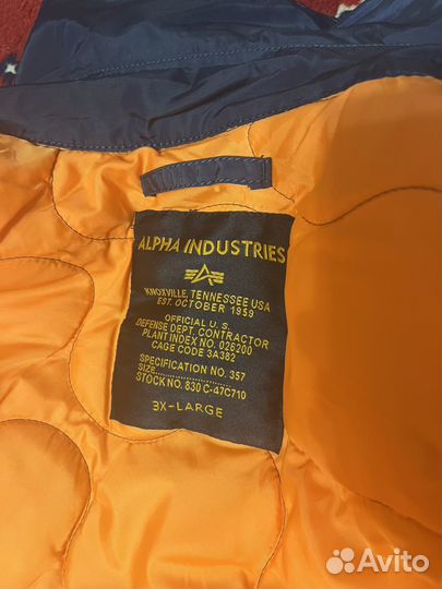 Бомбер alpha industries cwu