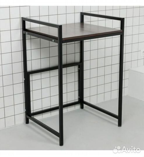 Стеллаж для стиральной машины чёрный