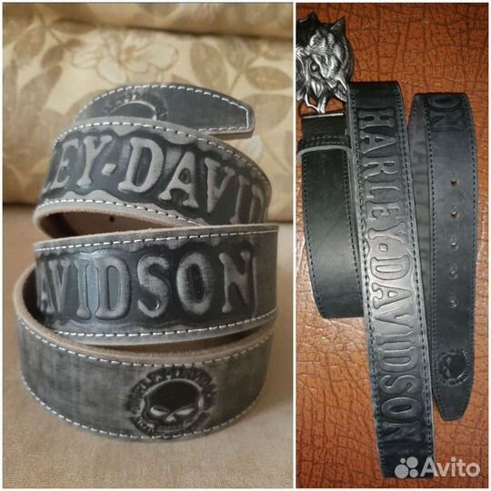 Ремень мужской кожаный Харлей Дэвидсон