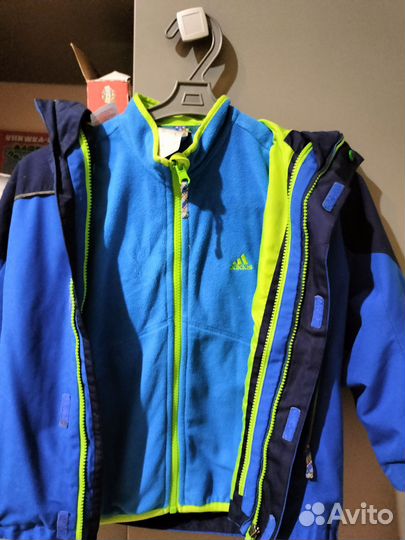 Ветровка, флиска, жилет Adidas 110-116