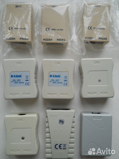 Adsl сплиттеры разных моделей, 12 штук