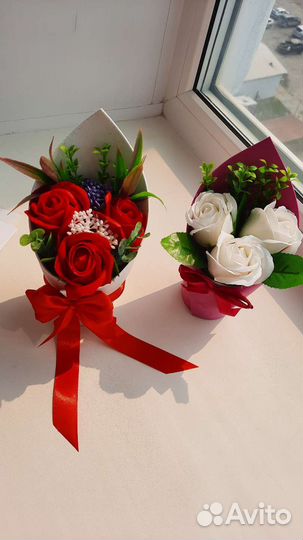 Букетик из мылных роз