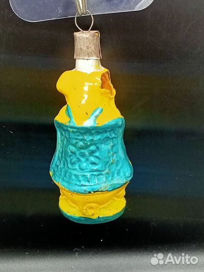 Елочные игрушки Поросенок на тумбе СССР