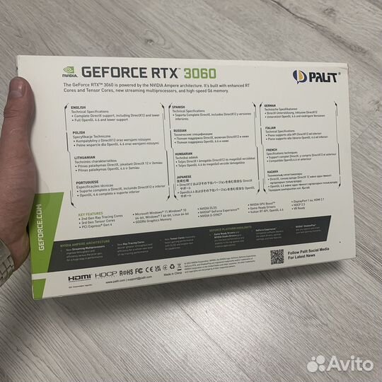Видеокарта Palit RTX 3060 12gb