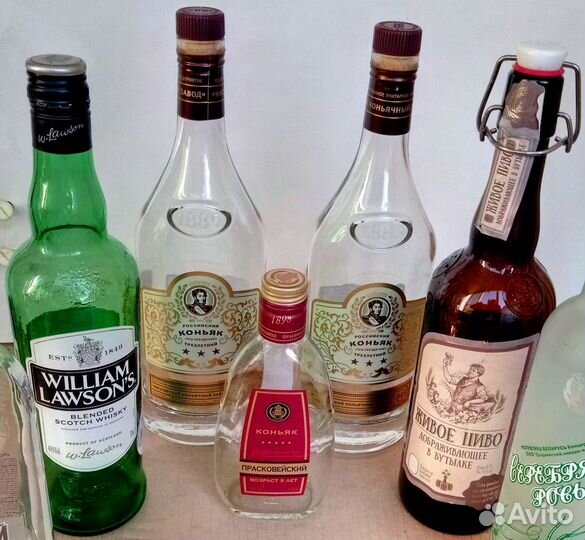 Бутылки стеклянные для декора 0,25 - 0,75 л