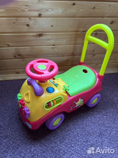 Машинка каталка игрушка толокар пушкар с ручкой