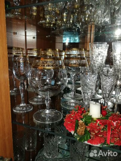 Набор хрустальных бокалов Клаудиа (4 вида)