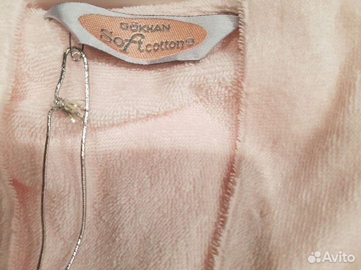 Халат махровый, с кружевом