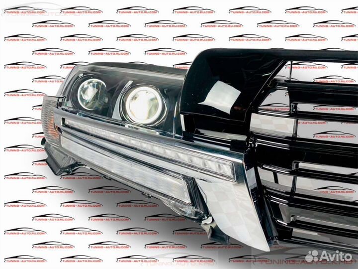 Фары и решетка Toyota Land Cruiser 200 Стиль 16 W2